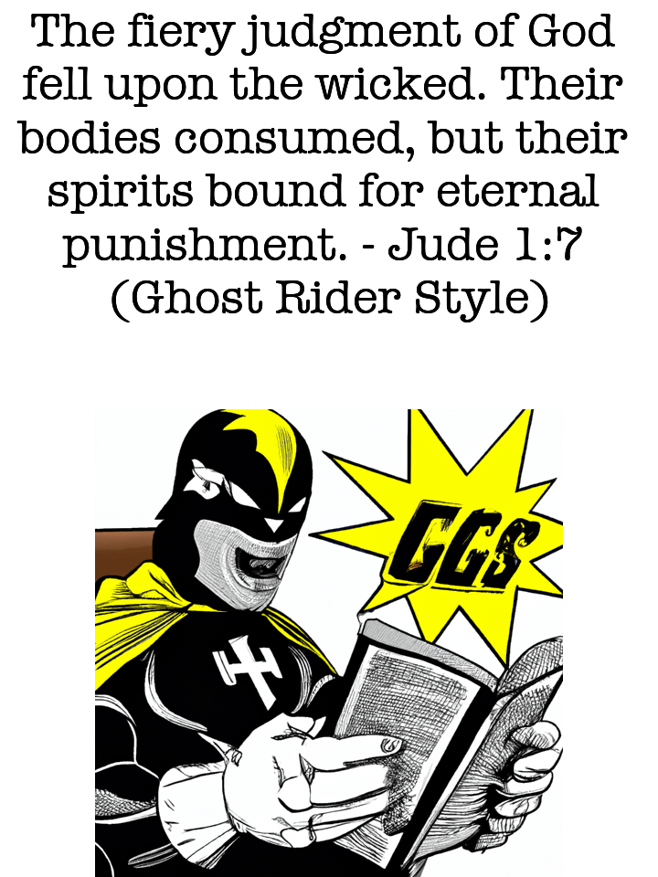 A Jude 1:7 Meme by Ghost Rider (The Superhero)