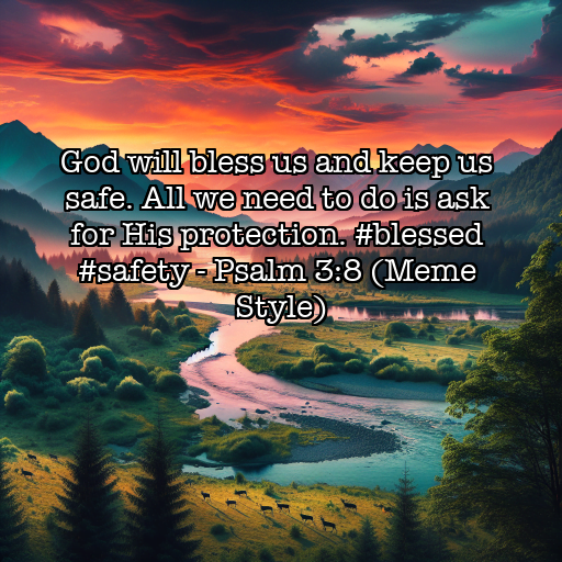 Psalm 3:8 Verse of the Day Meme.